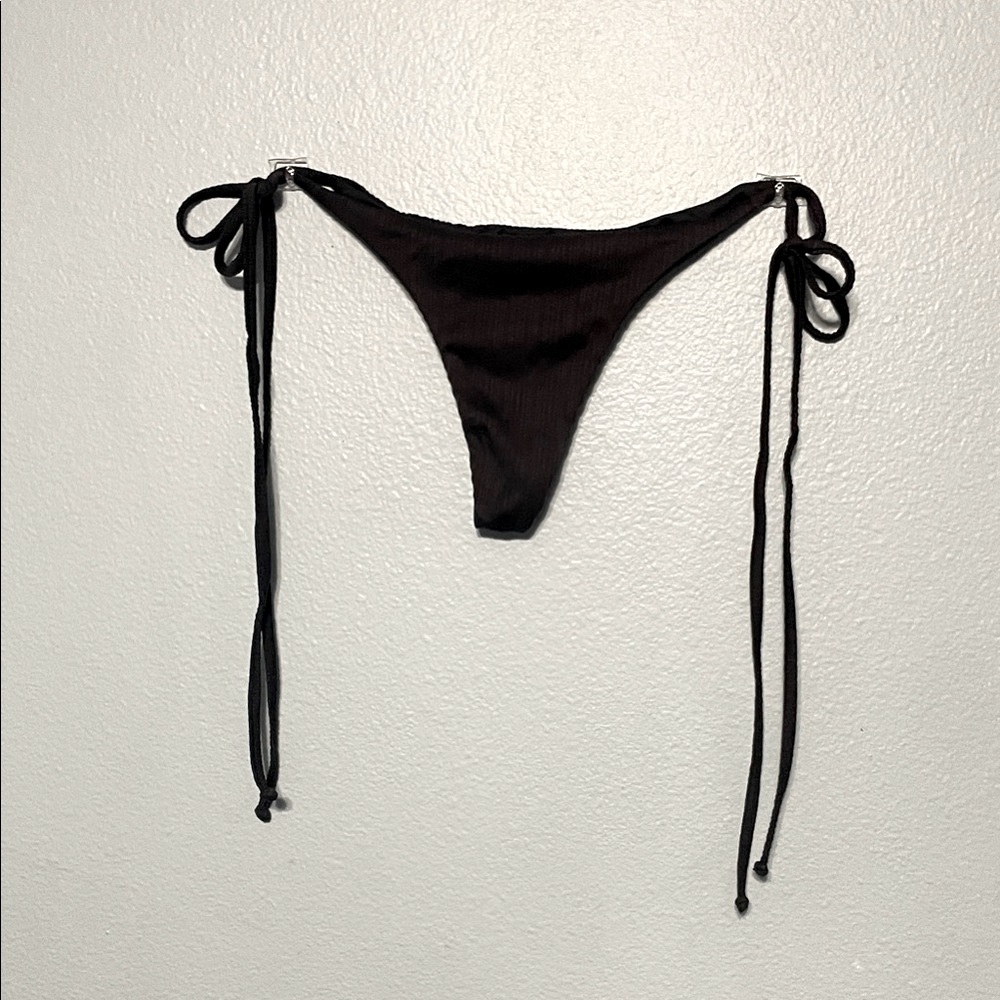 Frankie's Bikinis Classic Black Tie-Side Bottom